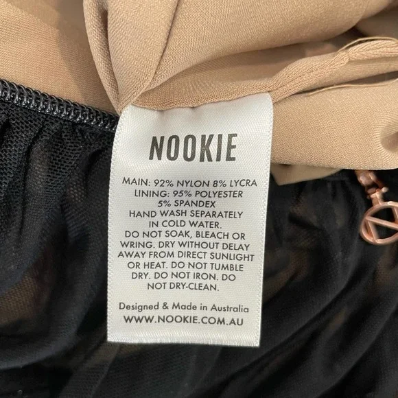 Nookie NWT Black Nude Mesh Strapless Eden Gown - XS - Picture 12 of 12